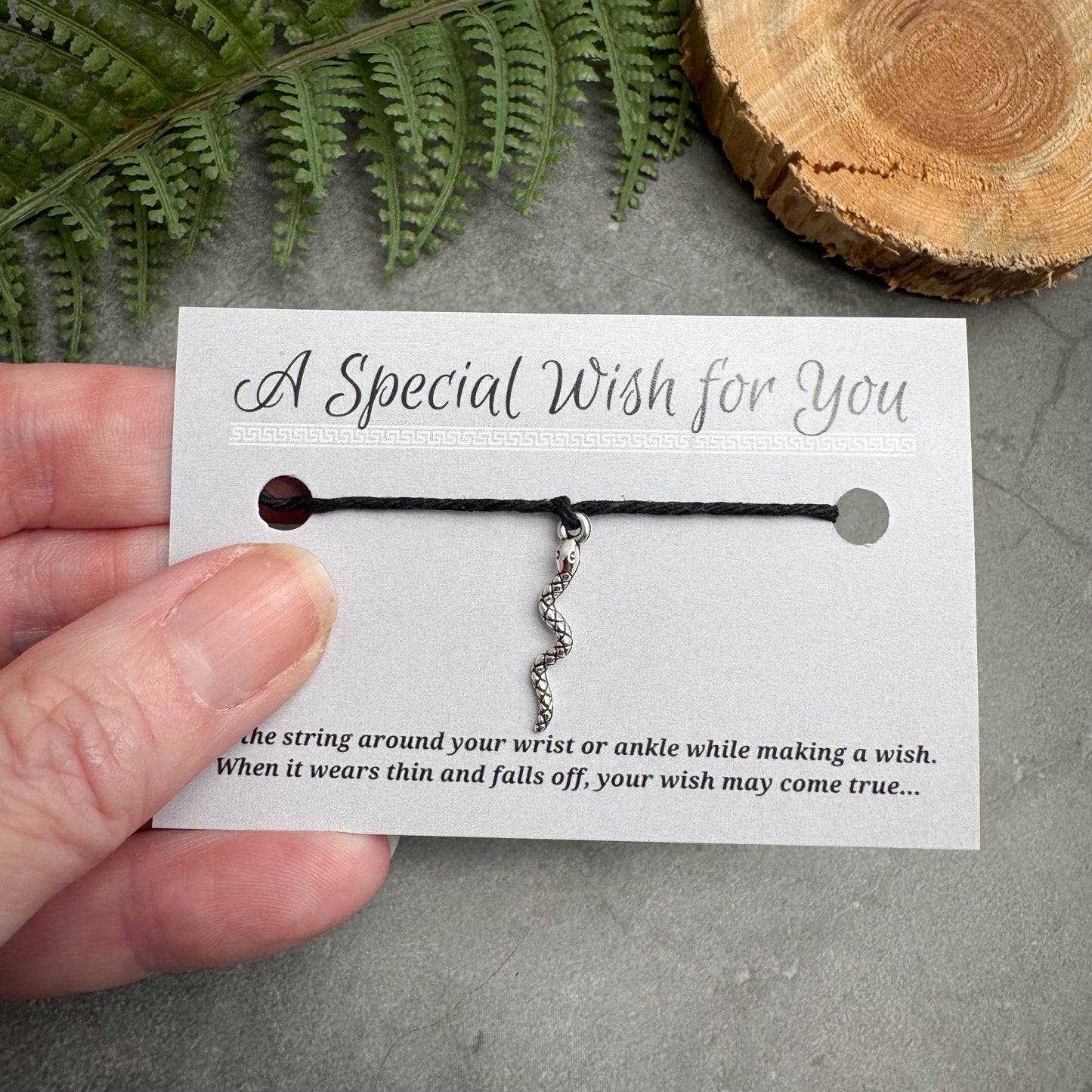 Snake Charm Hemp Wish Bracelet - Colour Choice