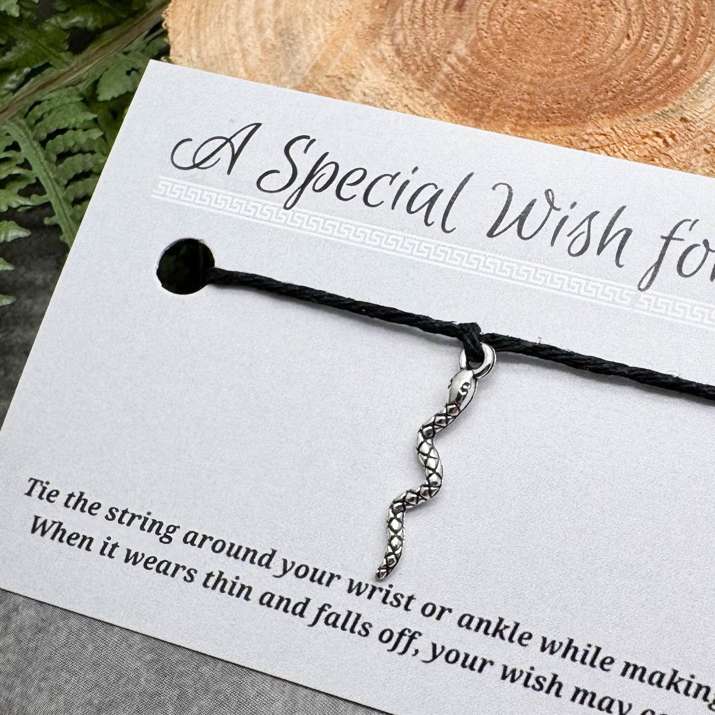 Snake Charm Hemp Wish Bracelet - Colour Choice