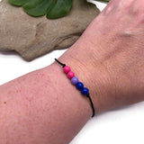 Bisexual Hemp Rainbow Wish Bracelet - LGBTQ