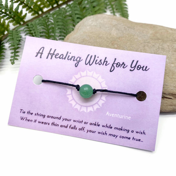 Green Aventurine Bead Hemp Bracelet - A Healing Wish