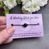 Black Onyx Bead Hemp Wish Bracelet - A Healing Wish