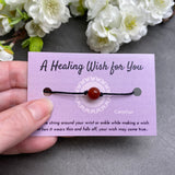 Carnelian Bead Hemp Wish Bracelet - A Healing Wish