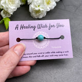 Turquoise Bead Hemp Wish Bracelet - A Healing Wish