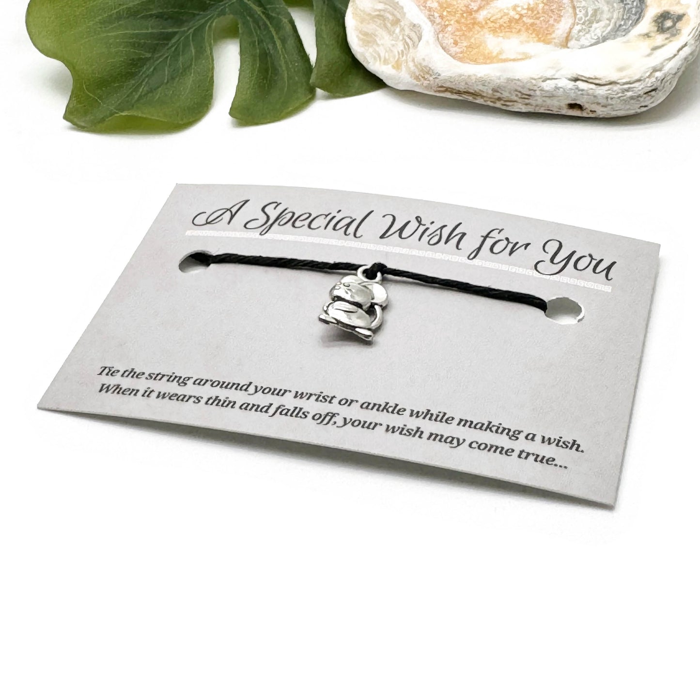 Mouse Charm Hemp Wish Bracelet - Colour Choice