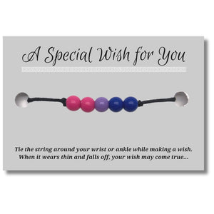 Bisexual Colours Hemp Wish Bracelet - LGBTQ Awareness