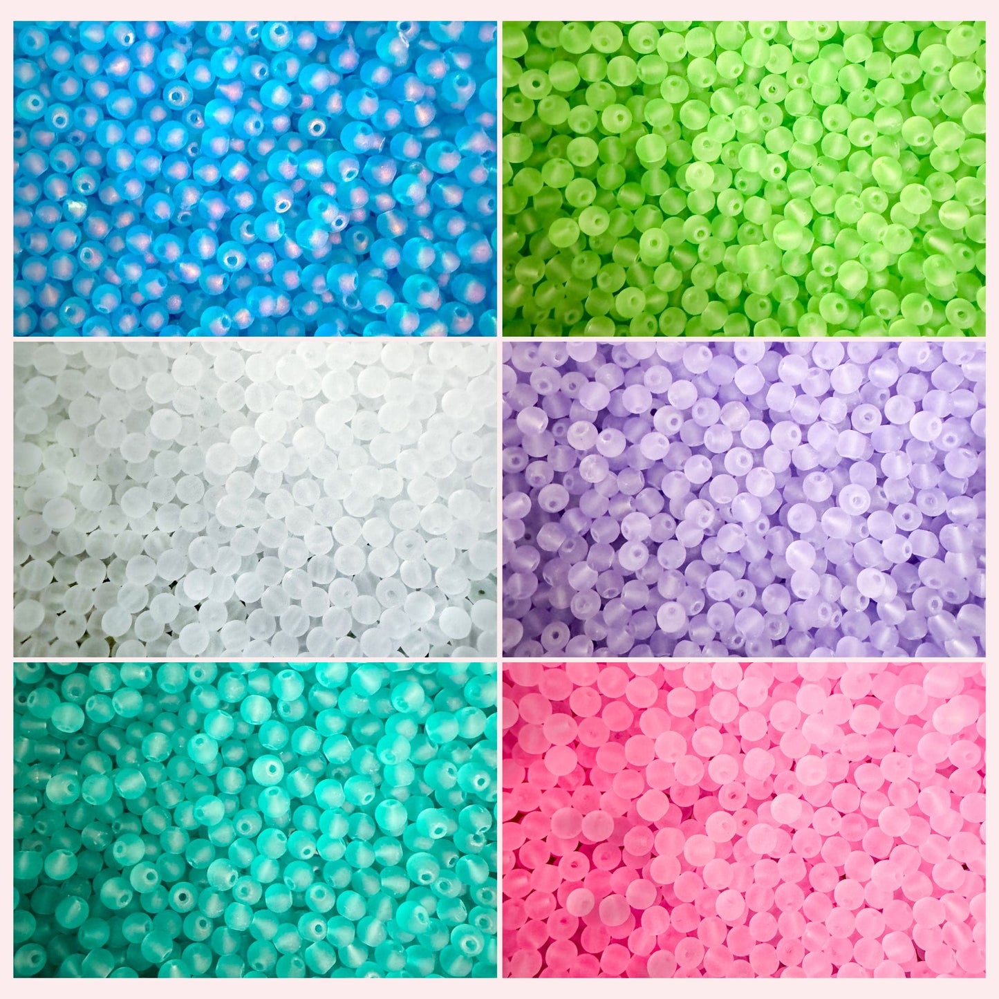 Lucky Clover Charm Frosted Bead Anklet - Colour Choice