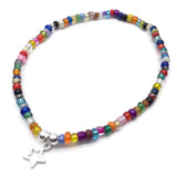 Small Star Seed Bead Anklet - Colour Choice