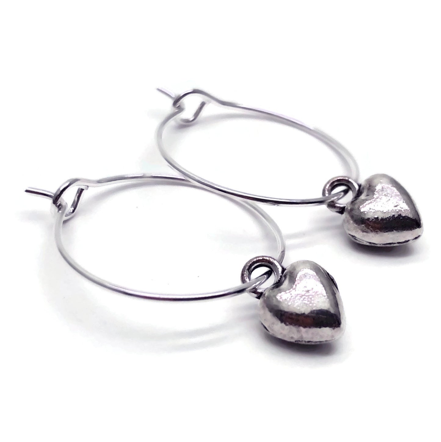 Wings, Stars and Hearts Charm Hoop Earrings Set