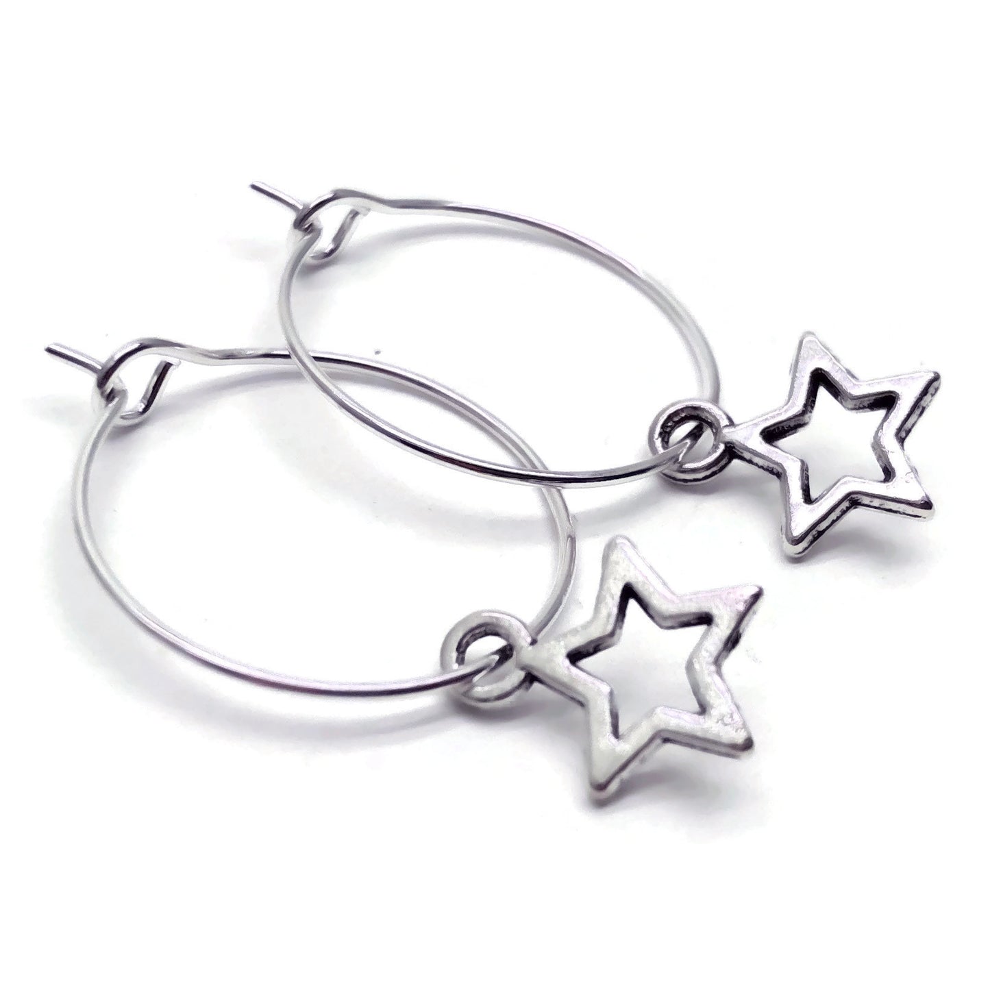 Wings, Stars and Hearts Charm Hoop Earrings Set