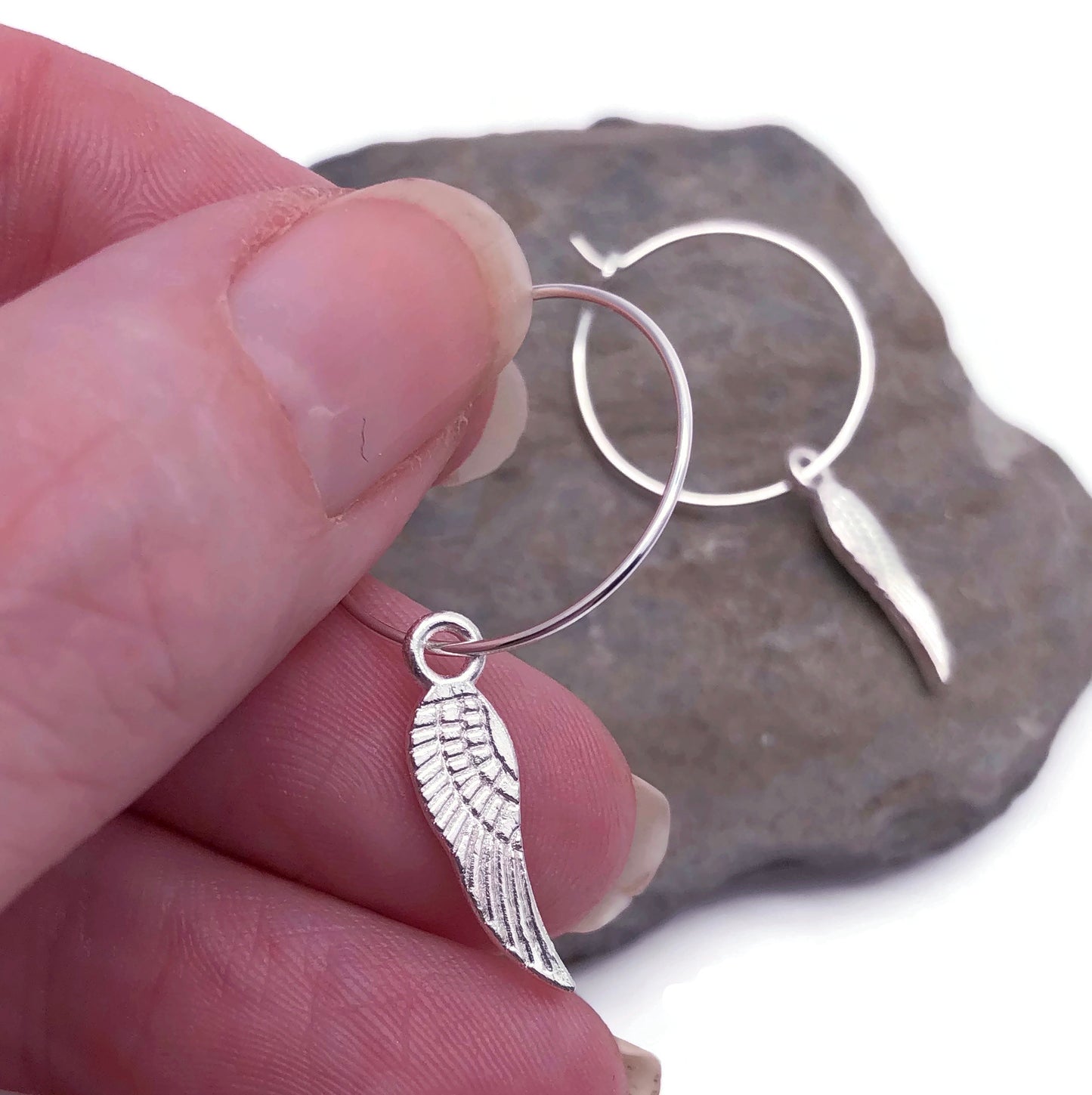 Wings, Stars and Hearts Charm Hoop Earrings Set