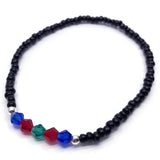 Multi-Colour bicone bead anklet