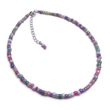 Shimmery Pastel Seed Beads Choker Necklace