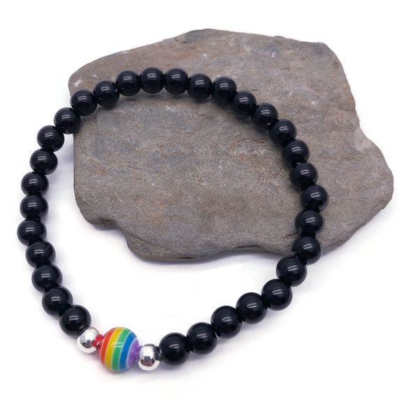 Rainbow LGBT Pride Bead Bracelet