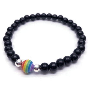 Rainbow LGBT Pride Bead Bracelet