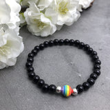 Rainbow LGBT Pride Bead Bracelet