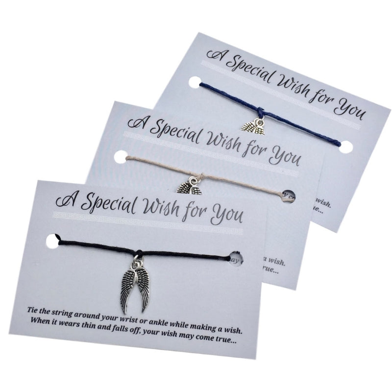 Angel wings wish bracelet