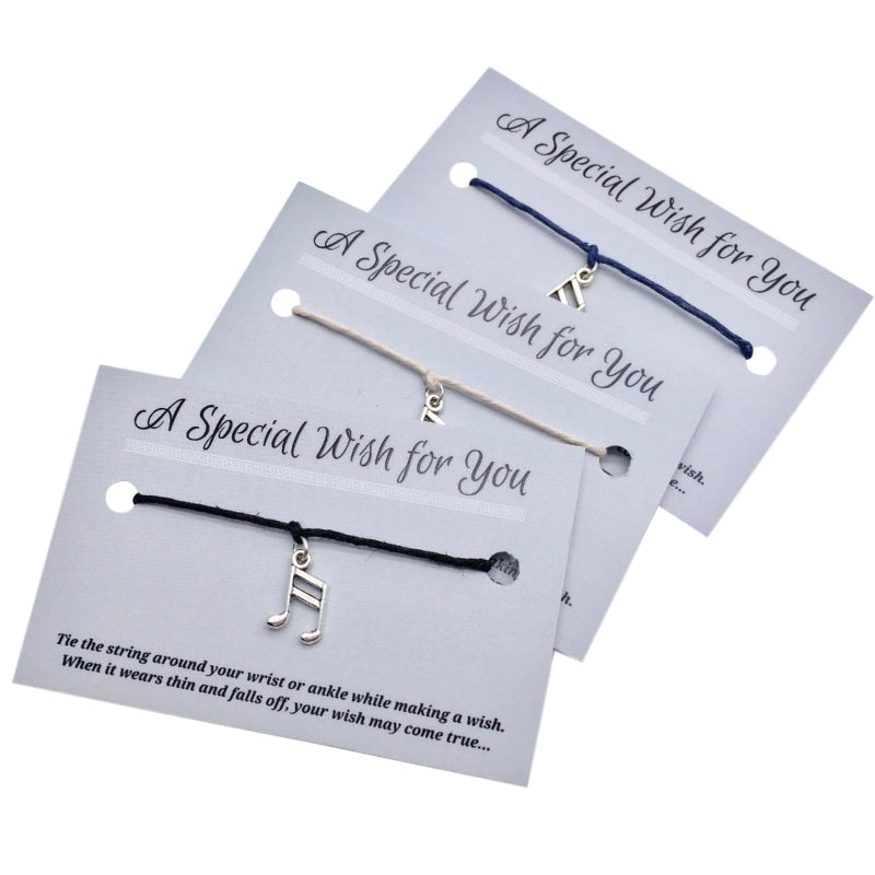 Music note wish bracelet