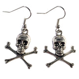 Skull charm earrings