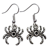 Spider charm earrings