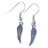 Angel wings charm earrings