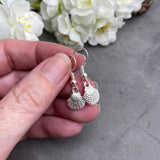 Shell Charm Tibetan Silver Earrings