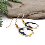 Penguins Enamel Charm Earrings