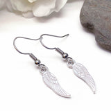 Angel Wings Tibetan Silver Charm Earrings