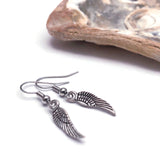 Angel Wings Tibetan Silver Charm Earrings