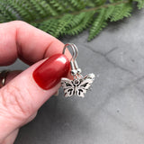 Butterfly Tibetan Silver Charm Earrings
