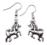 Unicorn Tibetan Silver Charm Earrings