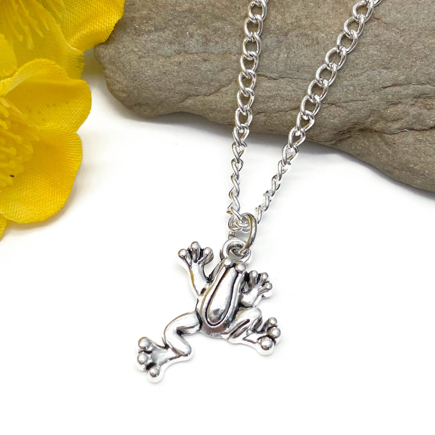 Frog Charm Silver Plated Pendant Necklace