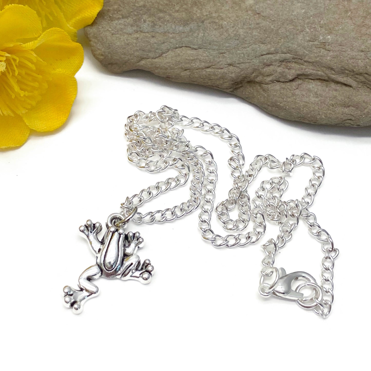 Frog Charm Silver Plated Pendant Necklace