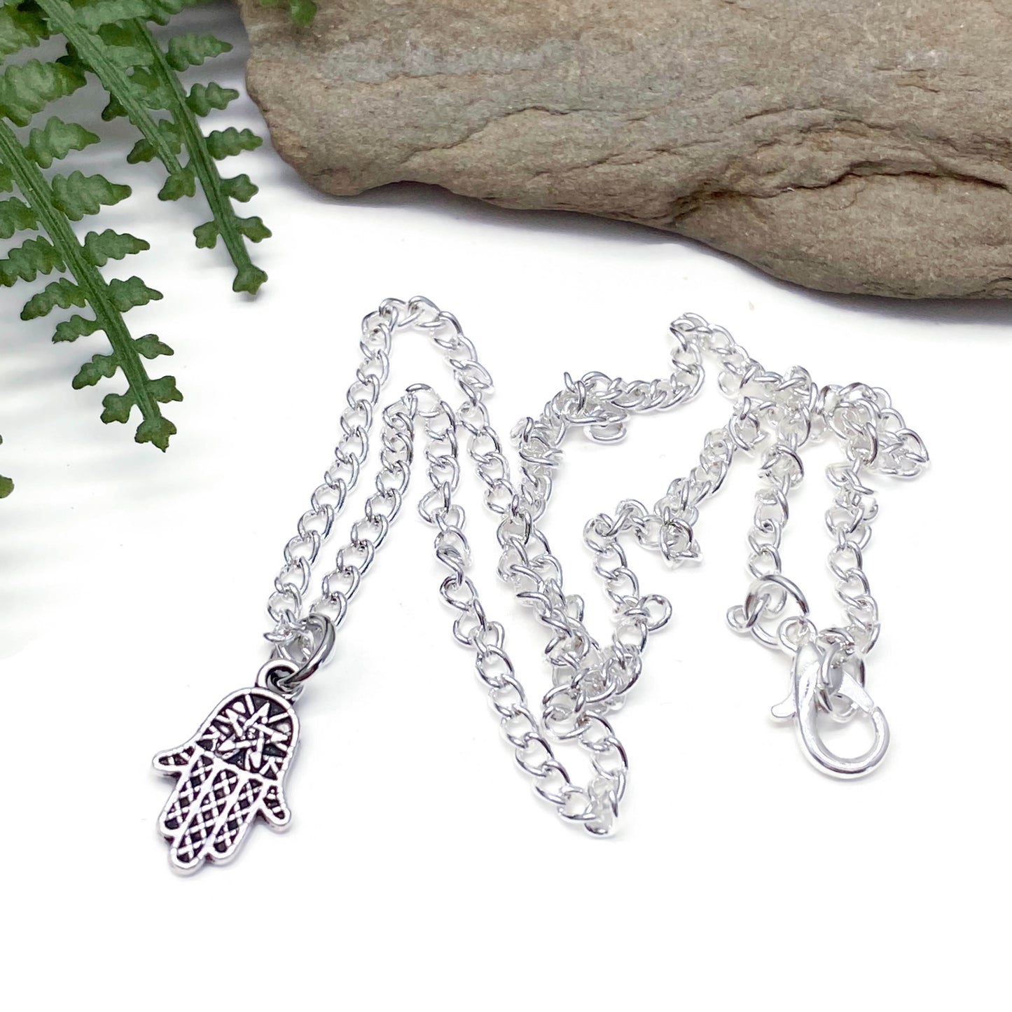 Hamsa Hand Charm Pendant Necklace