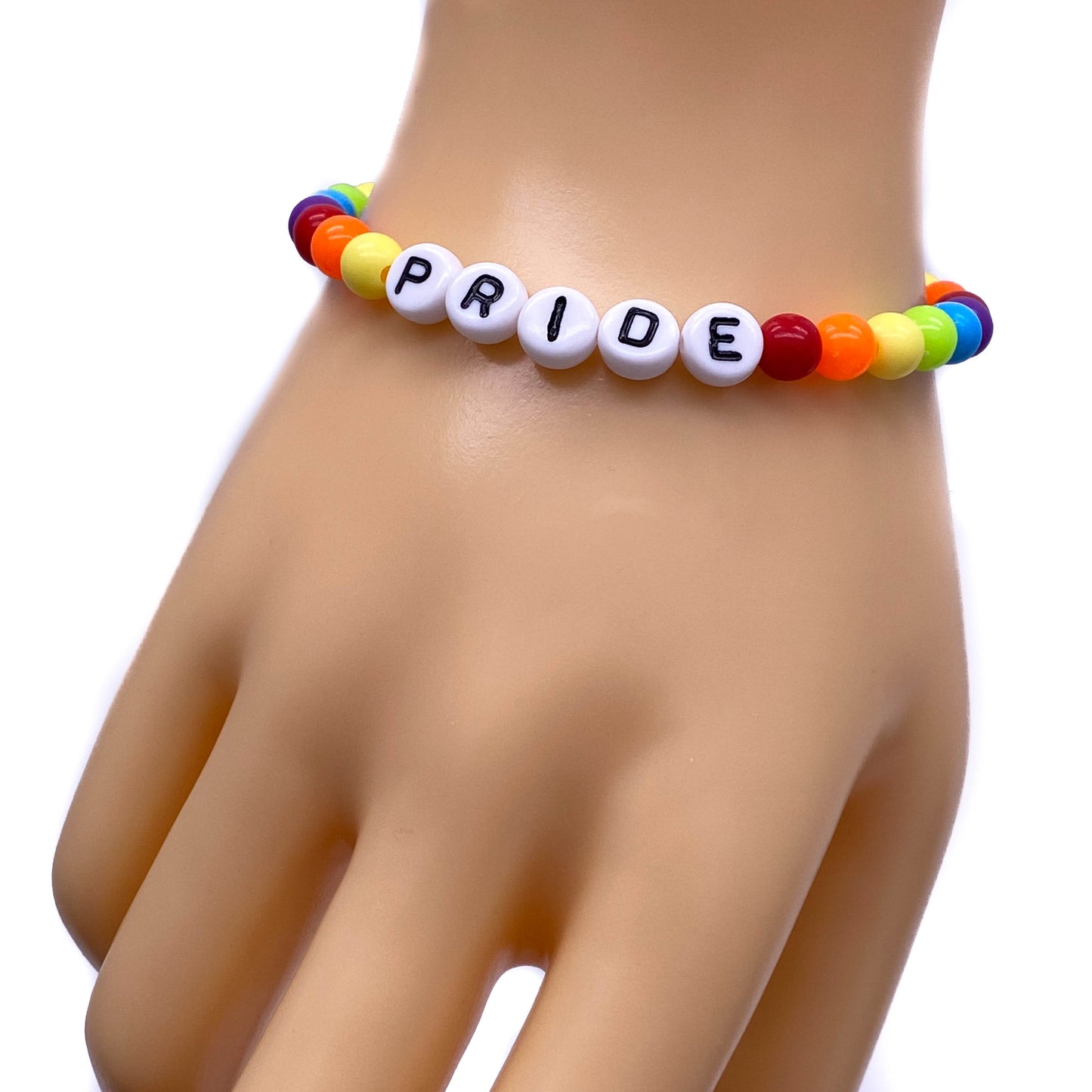 PRIDE Acrylic Rainbow Beaded LGBTQ Bracelet