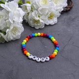 PRIDE Acrylic Rainbow Beaded LGBTQ Bracelet