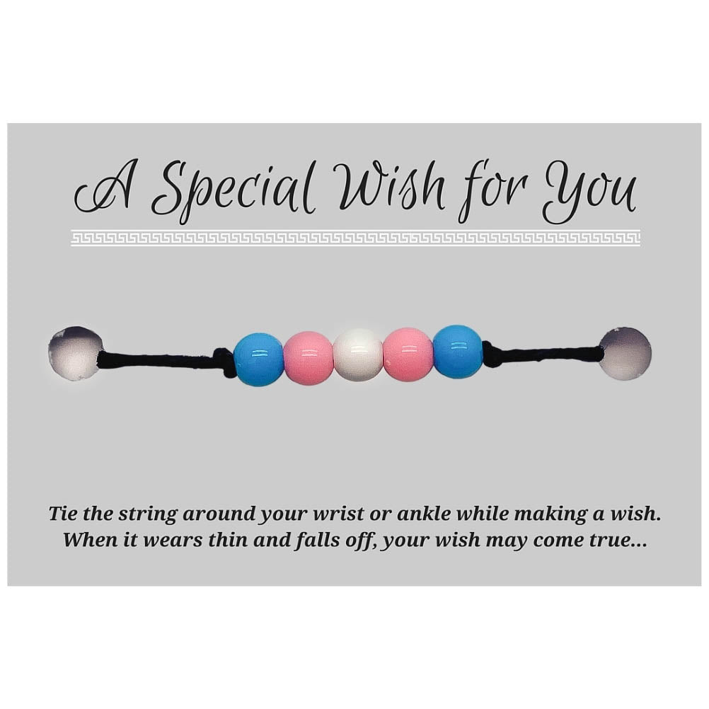 Trans Pride Flag Colours Hemp Wish Bracelet - LGBTQIA