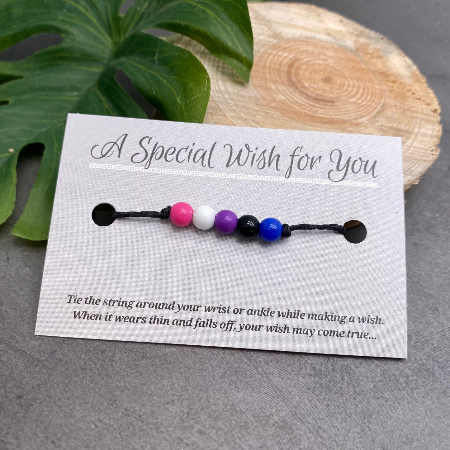 Genderfluid Flag Colours Hemp Wish Bracelet - LGBTQIA