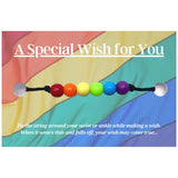 LGBT Pride Flag Black Hemp Rainbow Wish Bracelet
