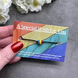 Rainbow Bead Hemp Wish Bracelet - LGBT Awareness